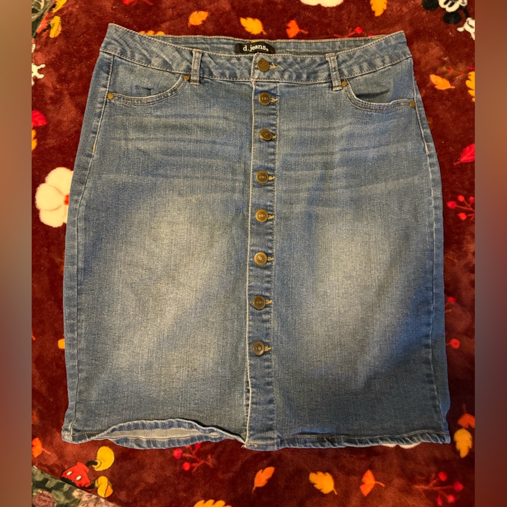 d. jeans Blue Denim Pencil Skirt